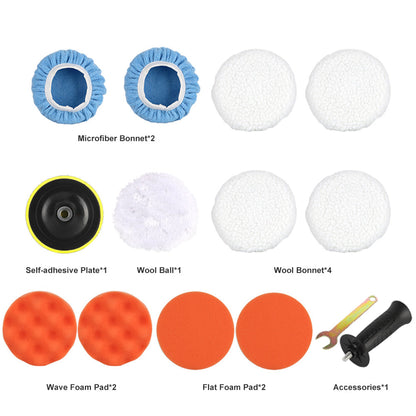 700W Electric Car Polisher 125mm Portable Polishing Machine Waxer Sander Buffer